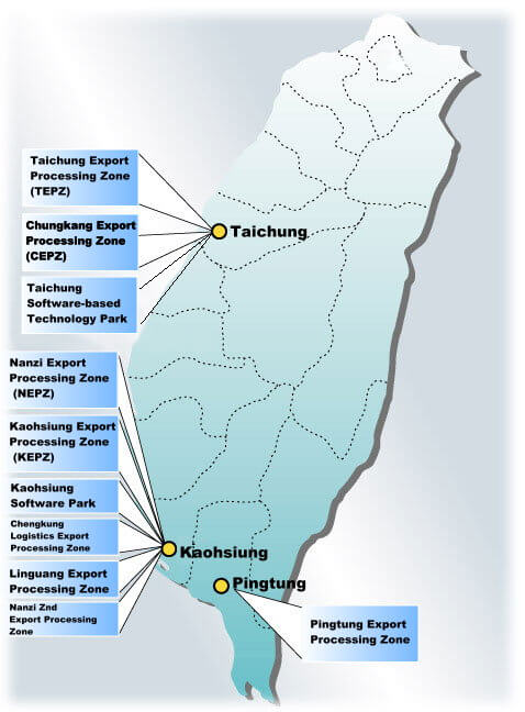 Location of Export Processing Zones